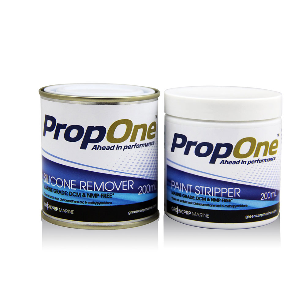 PropOne Removers - Silicone Remover and Paint Stripper - 2 products for  easy removal - Greencorp Marine